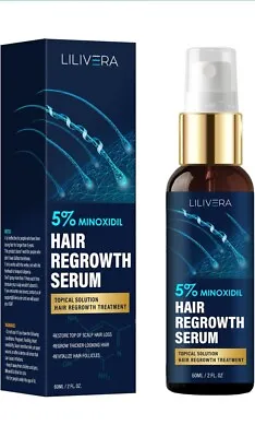 Lilivera 5% Minoxidil For Men And Women Hair Growth Serum - 1 Month Supply 60mL • $9.99