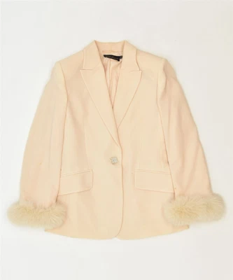 £38.54 • Buy LUISA SPAGNOLI Womens 1 Button Blazer Jacket IT 42 Medium Pink Classic EQ04