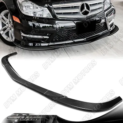 For 11-14 Mercedes C250 C350 Sport W204 Carbon Fiber Front Bumper Lip Spoiler • $239.99