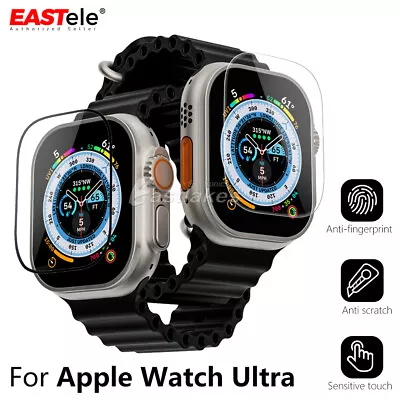$5.89 • Buy For Apple Watch Ultra 1/2 49mm Tempered Glass Screen Protector Full Coverage