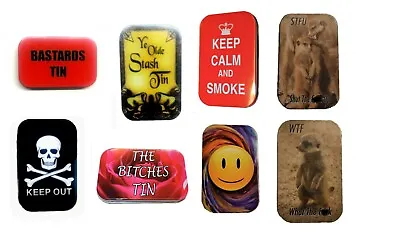 £3.97 • Buy Slim 1 Oz Tobacco Tin Hinged Cigarette Pill Case Stash Can Fun Gift Men Women Uk
