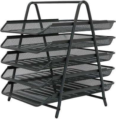 £22.55 • Buy Osco Wire Mesh 5 Tier Letter Tray A4/Foolscap Portrait Graphite