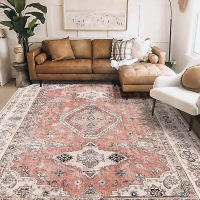 8x10 Area Rugs Boho Rug Washable Large Rugs For Living Room Non Slip Aztec • $194.99