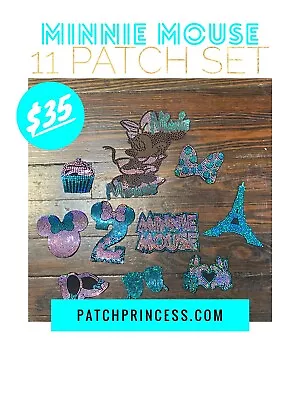 Minnie Mouse 11 PATCH SET BLING PATCHES IRON ON PATCHES KIDS PATCHES • $35