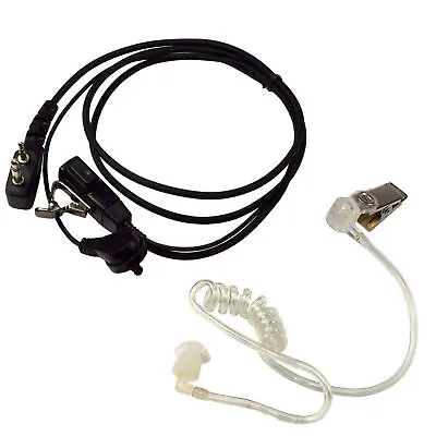 $31.26 • Buy Handsfree Headset With Hearing Tube Earpiece & PTT Micro For Icom Radio Devices