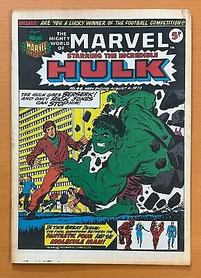 Mighty World Of Marvel #44 RARE MARVEL UK 1973. Stan Lee. VF Bronze Age Comic • £22.95