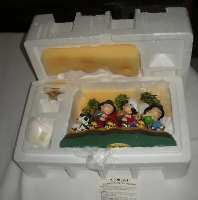 Thanksgiving A Time To Give Thanks Peanuts Gang Danbury Mint Lighted Sculpture • $189