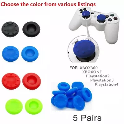 10X Analog Controller Silicone Cap Cover Thumb Stick Grip For PS3 PS4 XBOX 360 • £2.41