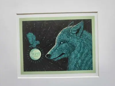 Todd Slater MGMT  Owl And Wolf  Poster Print Matted Offset Lithograph 2015 Rep • $39.99