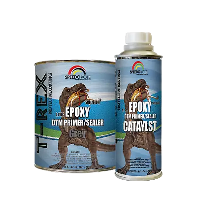 Epoxy Fast Dry 2.1 Low Voc DTM Primer & Sealer Gray Quart Kit SMR-260G-Q/261-8 • $61.75