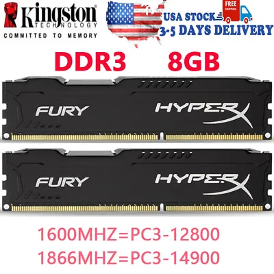 HyperX FURY DDR3 16GB 32GB 1600MHz 1866MHZ  Desktop RAM Memory DIMM 240pins 1.5V • $13.95