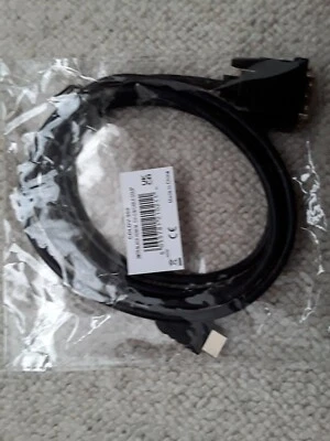 £4.89 • Buy 2m DVI To HDMI Cable Lead To Connect Computer PC Notebook Laptop To TV Monitor