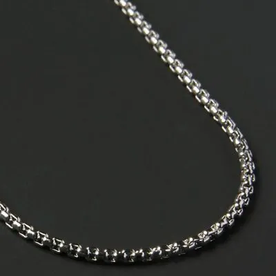 Men Chain Necklace Titanium Steel Thin Black Box Jewelry Gift Geometric Shape • $19.61