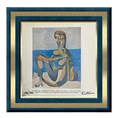 Pablo Picasso Original Signed Print Hand-Tipped Seated Bather 1929 • $35