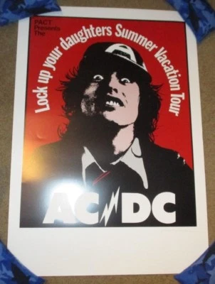 $17.99 • Buy ACDC Concert Gig Poster Print LOCK UP YOUR DAUGHTERS SUMMER VACATION Tour Ac/dc