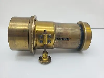 Ventage Original Old Bronze Brasse Petzval Lens Large Format 1863 • $299