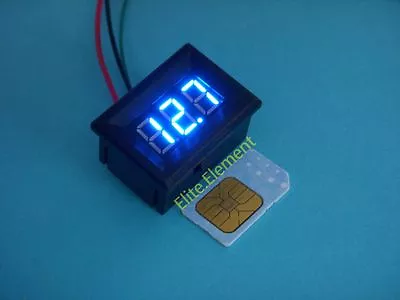 Mini Blue LED DC 7.0-30V Volt Meter No Need Power 12V 24V Battery Indicator WH • $12