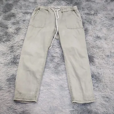 Decjuba D-Luxe Basics Womens Light Green Heavyweight Denim Jogger Pants 10 • $19.95