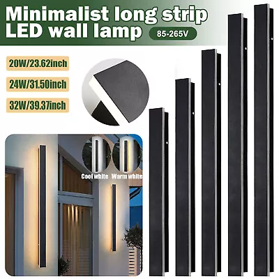 LED Wall Light Sconce Waterproof Outdoor Lamp Exterior Lights Long Strip Modern • $29.42