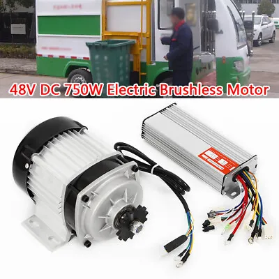 48V Motor 750W Brushless Electric Scooter Motor Kit Go Kart Gear Reduction ATV • $110