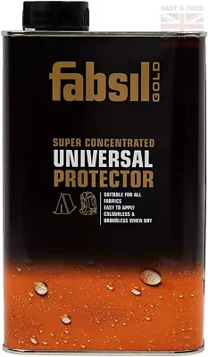 Fabsil GOLD 1L Waterproof Silicone Concentrate - Black UK Durable Repellent • £18.73