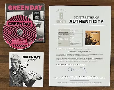 ENTIRE BAND SIGNED Green Day Saviors CD BAS Beckett COA Autographed Billie Joe + • $299.99