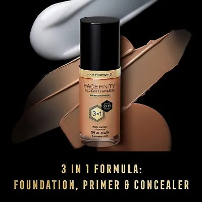 Max Factor Facefinity 3in1  Flawless Airbrush Finish Foundation - Choose  Shade • £9.25