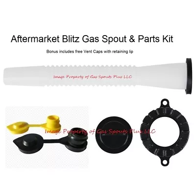 BLITZ Gas Can SPOUT & PARTS KIT Includes FREE Yellow Black Vents TOUGH N RUGGED • $8.99