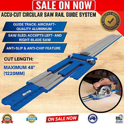 Kreg KMA2700 Accu-Cut 48  Circular Saw Track 1220mm Rail Guide Track System NEW • $226.95