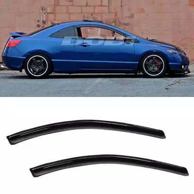 Fits 2006-2011 Honda Civic 2-Door Coupe Only  Window Visor Vent Rain Deflector • $37.98