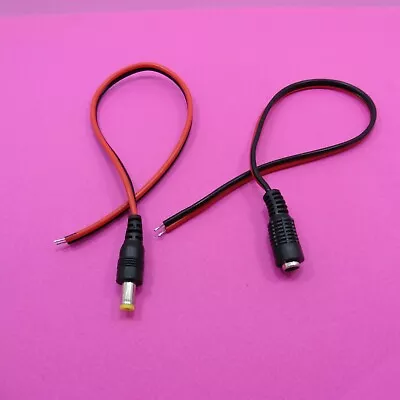 5.5mm X 2.1mm DC Power 27cm Cable Plug Jack Male Female Lead 12V CCTV Camera LED • £2.74