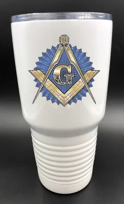 Masonic 30oz. Stainless Steel Travel Cup (MAS-PC-30W) • $25