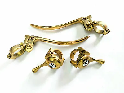 Universal Vintage Classic Motorcycle Brass Lever Set + Choke Levers 7/8” Handle • $71.99