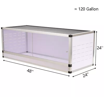 Large Reptile Terrarium PVC Reptile Enclosure 48  X 24 X 24  Habitat 120 Gallon • $276.49