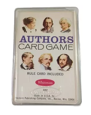 Vtg Authors Card Game From Whitman With Rules Card And Plastic Case • $29.95