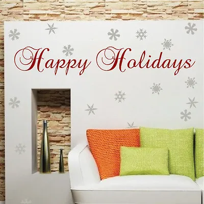 $114.95 • Buy Happy Holidays Wall Decal Christmas Window Stickers Christmas Decorations, H57