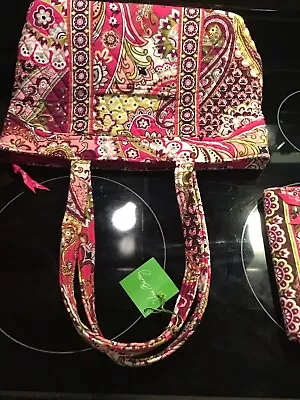 VeraBradley Purse Mandy Very Berry Paisley With Wallet And Cosmetic Case • $100