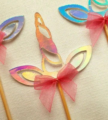 $7.99 • Buy Unicorn Cupcake Topper Picks 12 PIECES Girl Birthday Party Cake Decorations
