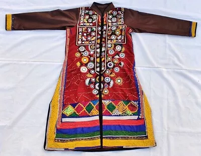 Vintage Kuchi Afghan  Tribal Ethnic Hand Embroidery Belly Dance Dress Top Tunic • $0.99