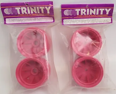 Vintage Trinity Pink Monster Truck Wheels New In Bag Tamiya Blackfoot 7400 7401 • $95