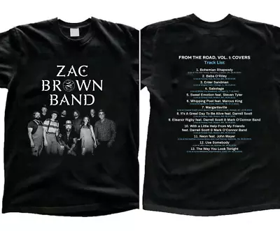 Zac Brown Band 2024 Music Tour Black T-Shirt Gift Fans All Size • $25.99