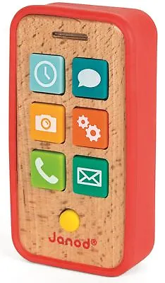 £13.17 • Buy Janod PHONE Kids Children Baby Wooden Pretend Play Toy Sound Game Gift 18m+ BN