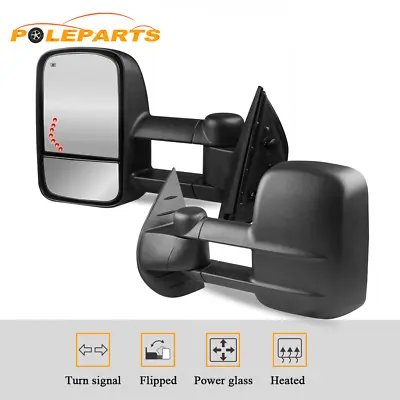 Pair Tow Mirrors For 2007-2013 2500HD Silverado Tahoe Suburban Sierra Yukon XL • $85.88