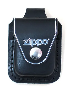 Zippo Lplbk Black Leather Lighter Pouch Loop New In Box • $11.50