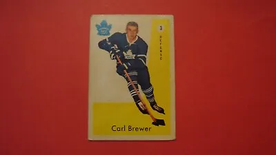 1959-60 Parkhurst #3 Carl Brewer Rookie Card Toronto Maple Leafs • $22.13