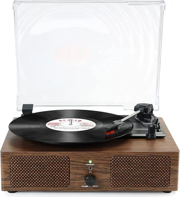 Vinyl Record Player Wireless Turntable With Built-in Speakers And USB Belt-Drive • £99.99