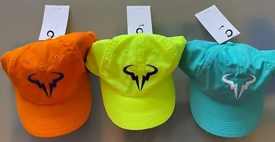 1 NIKE RAFAEL NADAL HAT RAFA CAP TEAL VOLT ORANGE Australian Open Indian Wells • $129.99