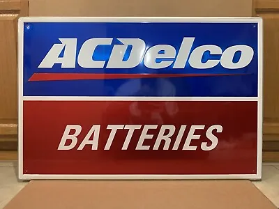 $105 • Buy AC Delco Sign Batteries Gas Oil Garage Wall Decor Parts Tools Bar Pub