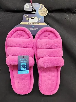 New Isotoner Memory Foam Women's Pink Slide Slipper SZ: Large • $3.99