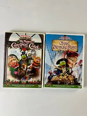 Muppet Christmas Carol And Treasure Island 2 DVD Lot 50th Anniversary Edition • $19.99